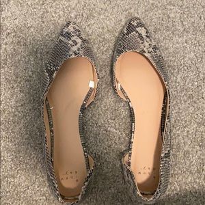 Snakeskin print flats